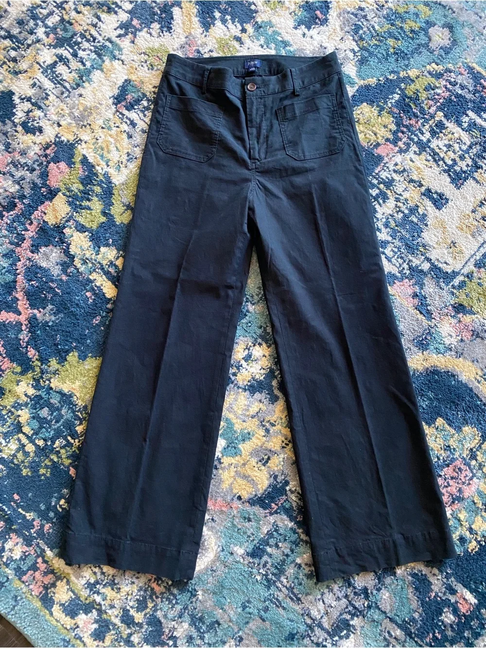 JCrew Cotton-linen Wide-Leg Pants